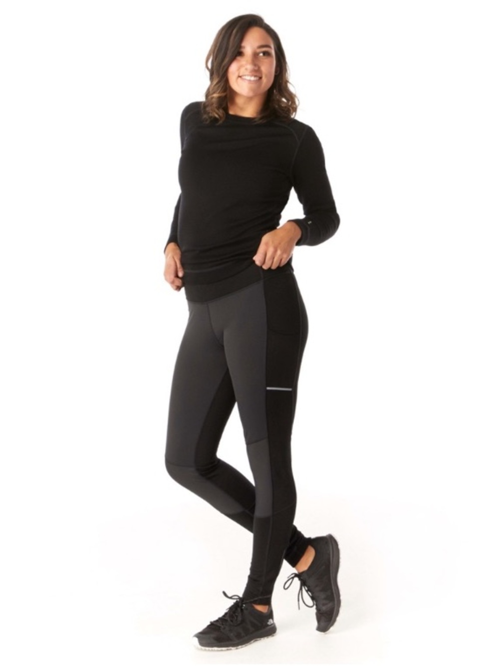 Smartwool Black Performance Joggers with Subtle Reflective Trim Womans Size L